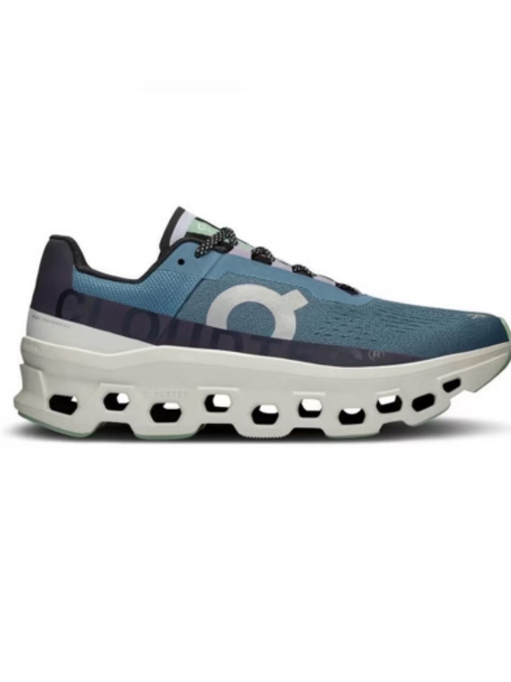 On Running Cloudmonster Sneakers in Teal and White